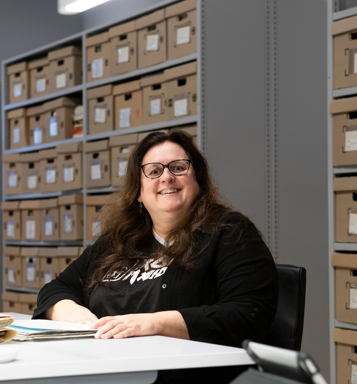 Nathalie Thibault, conservatrice des archives, responsable de la gestion documentaire // Photo : MNBAQ, David Cannon