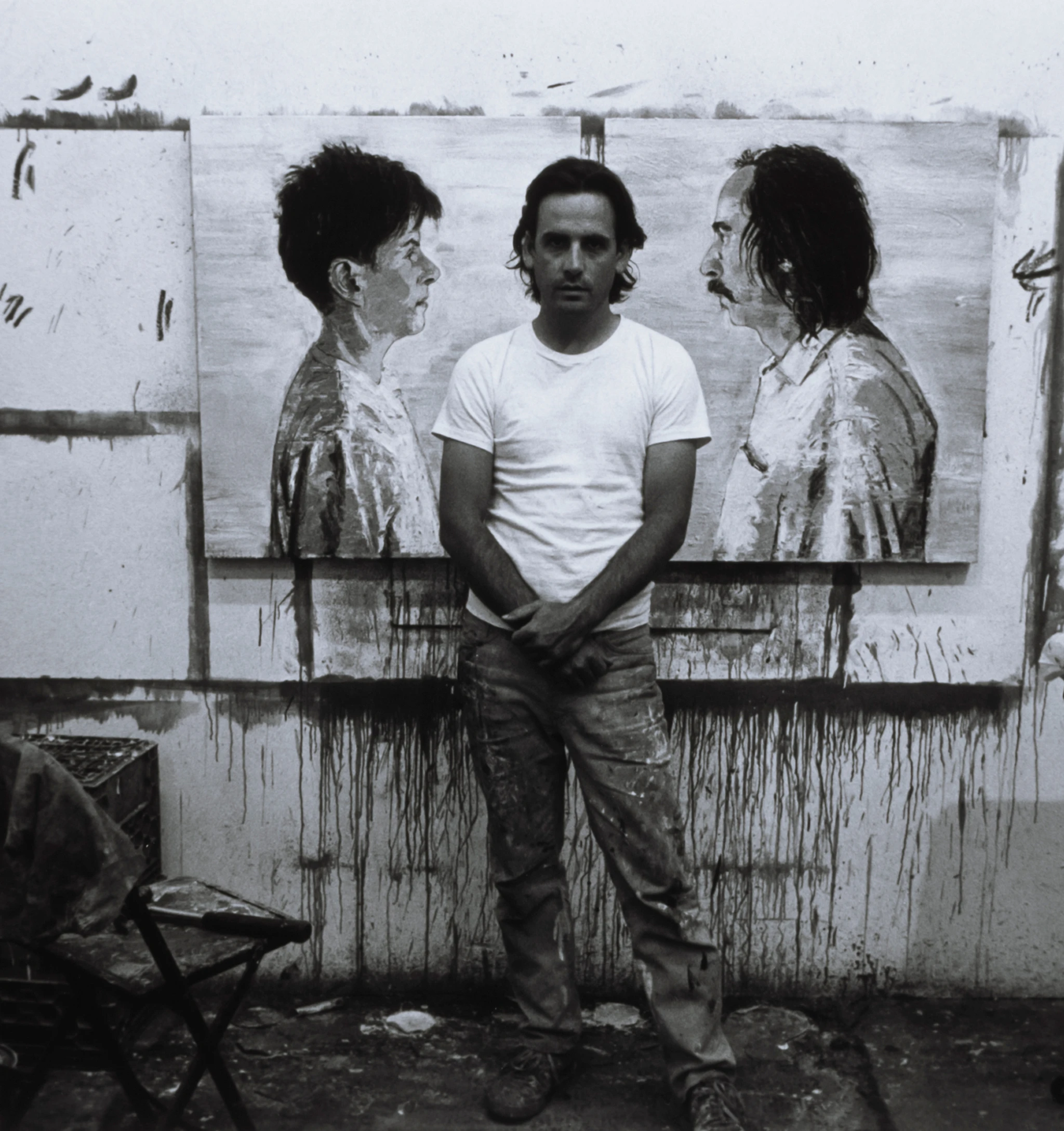 Jacques Payette, Entre voisins d’atelier sur la rue de Bullion, 1990. Épreuve à la gélatine argentique sur papier baryté, 22,4 × 33 cm. MNBAQ, don de Sylvie Gélineau (2024.55.20)