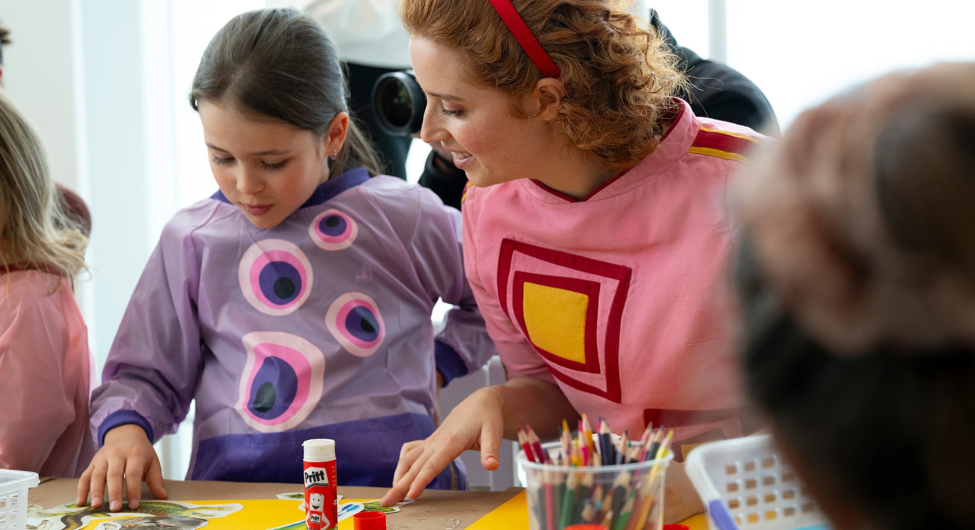 Passe-Partout, Passe-Montagne et Passe-Carreau en visite au Musée