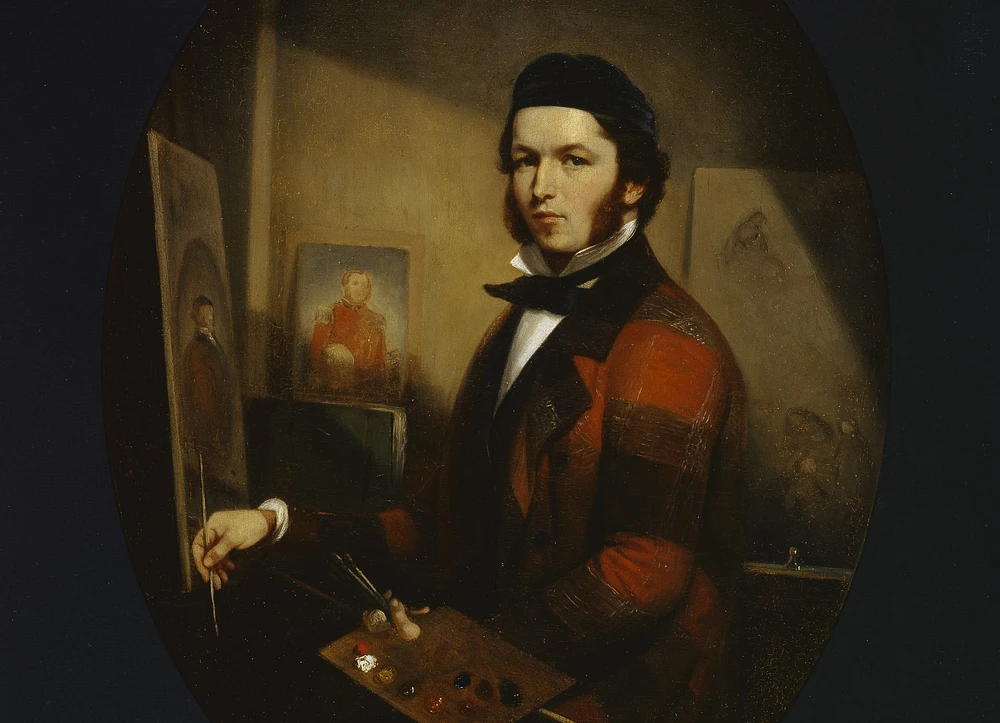 Autoportrait dans l'atelier, vers 1849