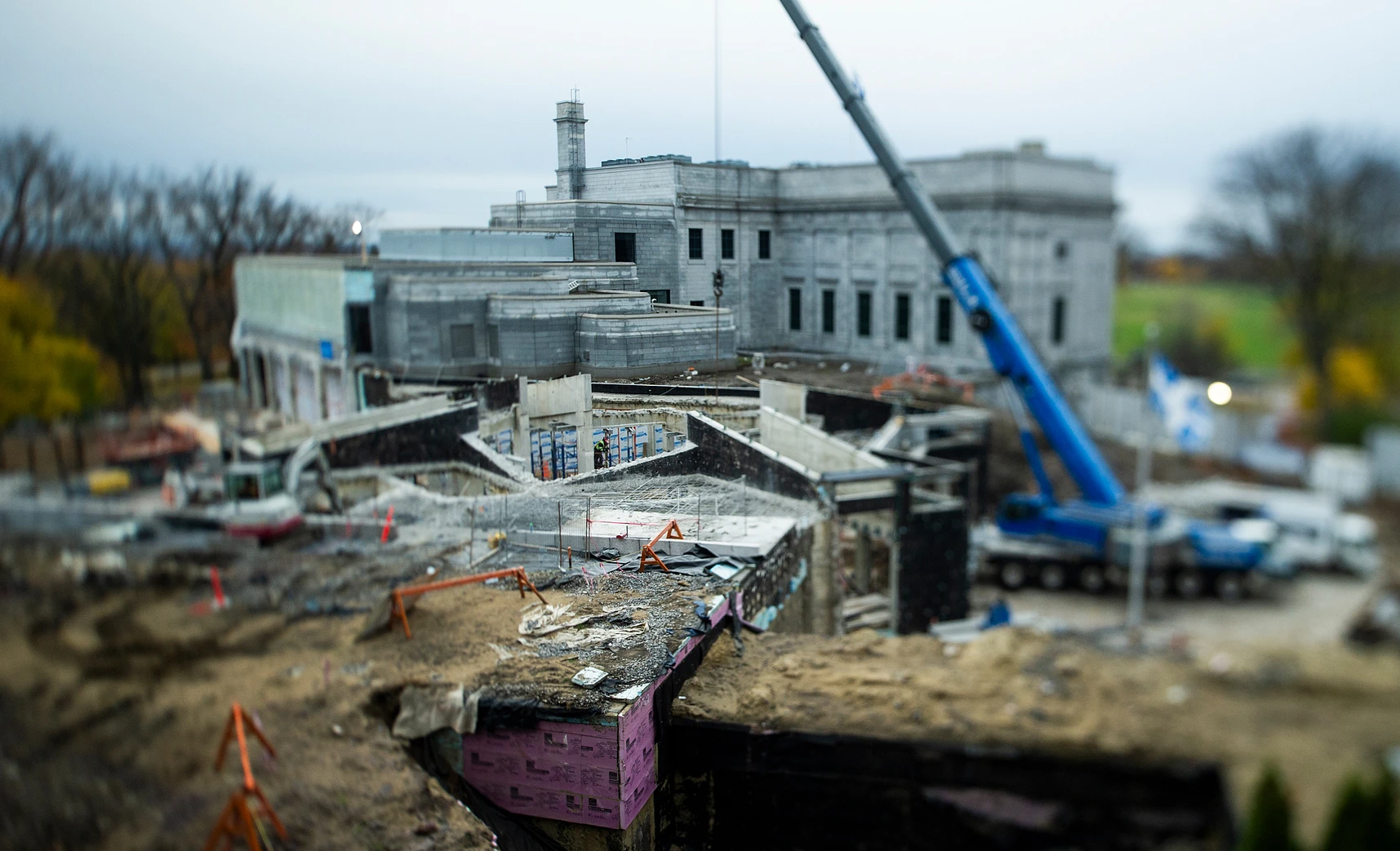 Chantier du futur Espace Riopelle, Vue du dessus
