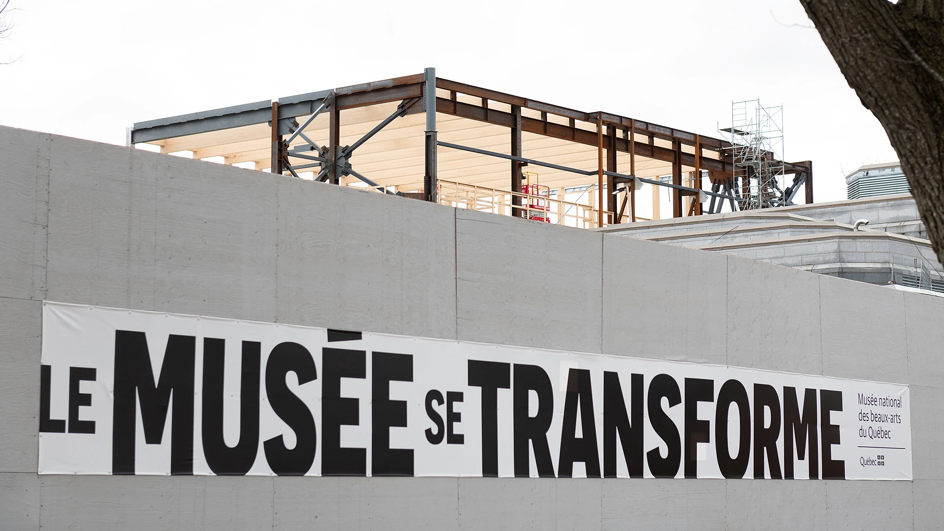 Les travaux en lien avec le futur Espace Riopelle // Photo : MNBAQ, David Cannon