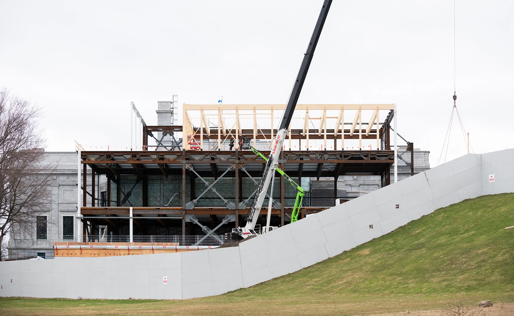 Les travaux en lien avec le futur Espace Riopelle // Photo : MNBAQ, David Cannon