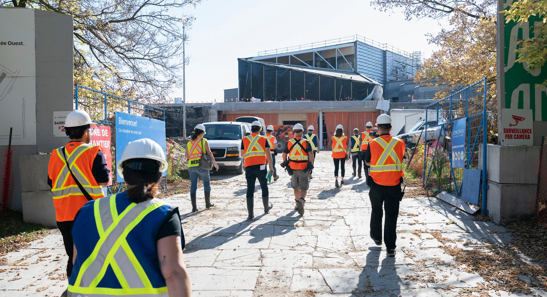 Visite du chantier de l'Espace Riopelle le 7 octobre 2025