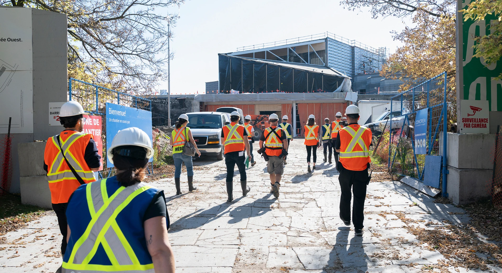 Visite du chantier de l'Espace Riopelle le 7 octobre 2025
