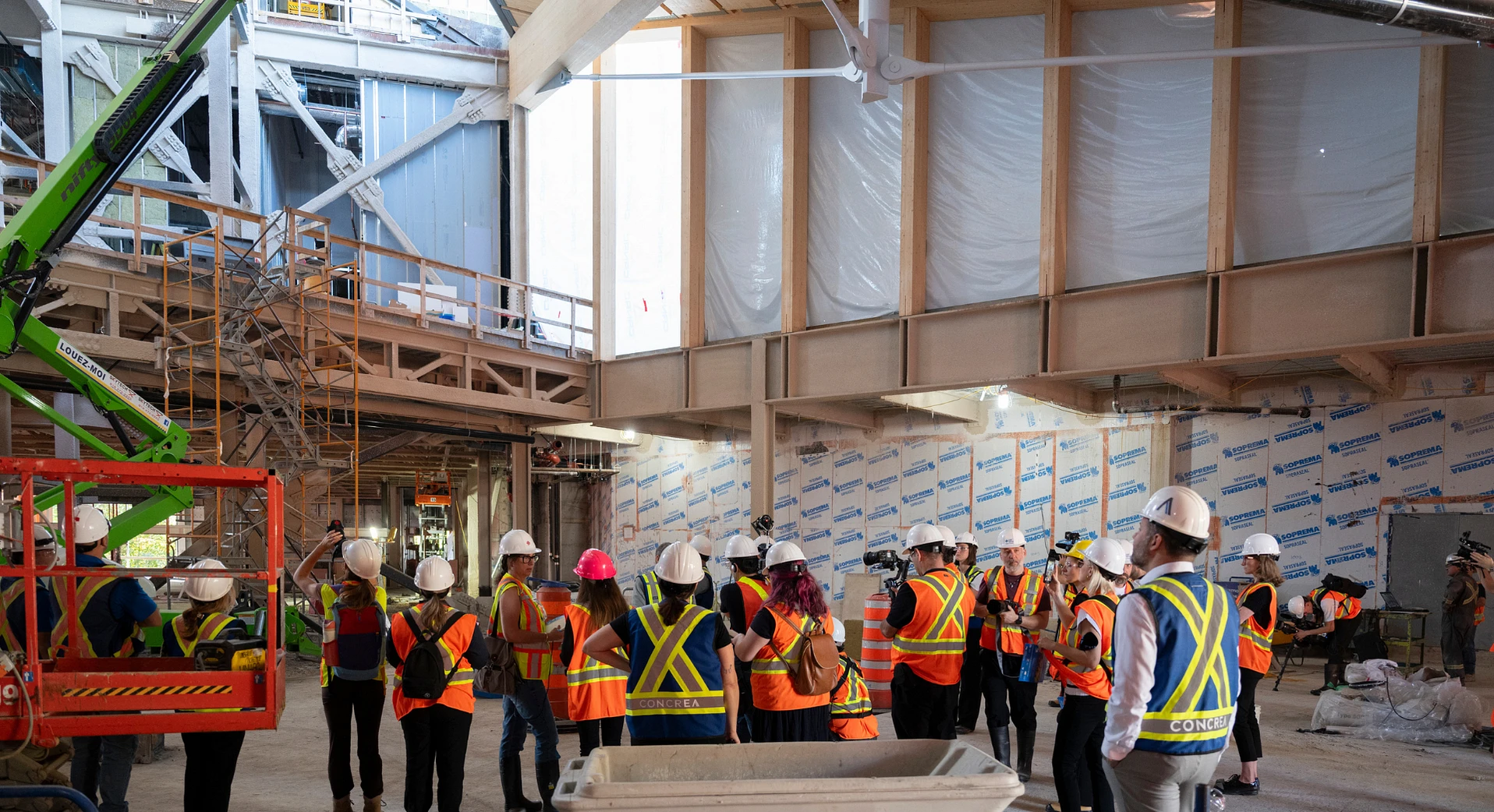 Visite du chantier de l'Espace Riopelle le 7 octobre 2025