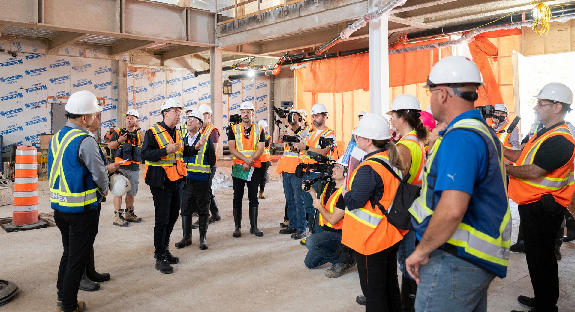 Visite du chantier de l'Espace Riopelle le 7 octobre 2025