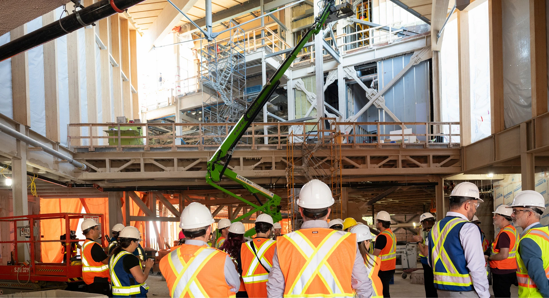 Visite du chantier de l'Espace Riopelle le 7 octobre 2025