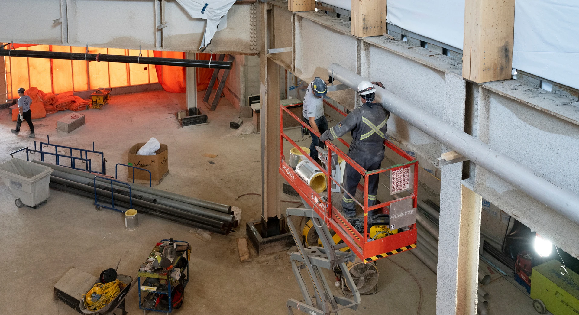 Visite du chantier de l'Espace Riopelle le 7 octobre 2025