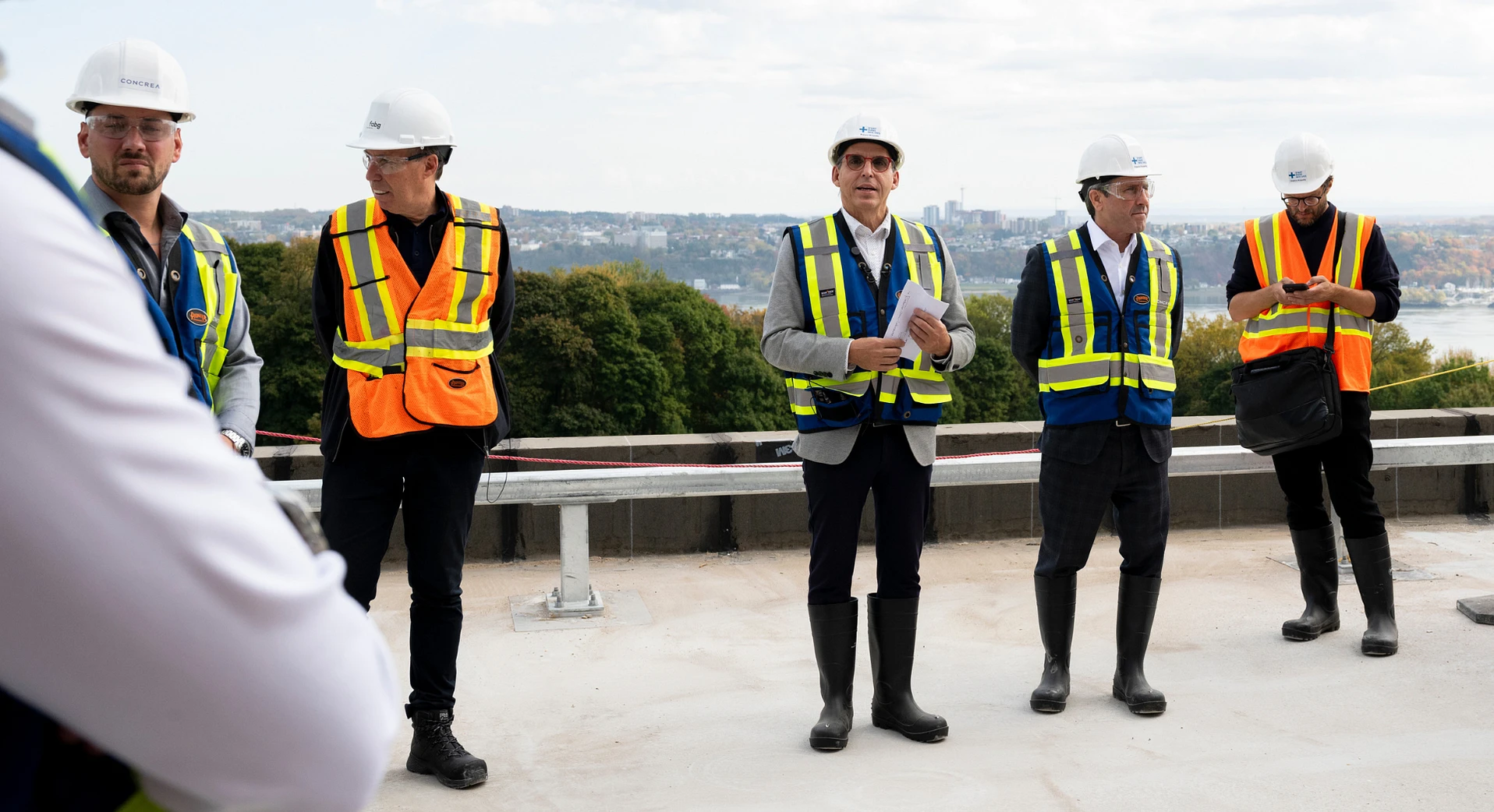 Visite du chantier de l'Espace Riopelle le 7 octobre 2025