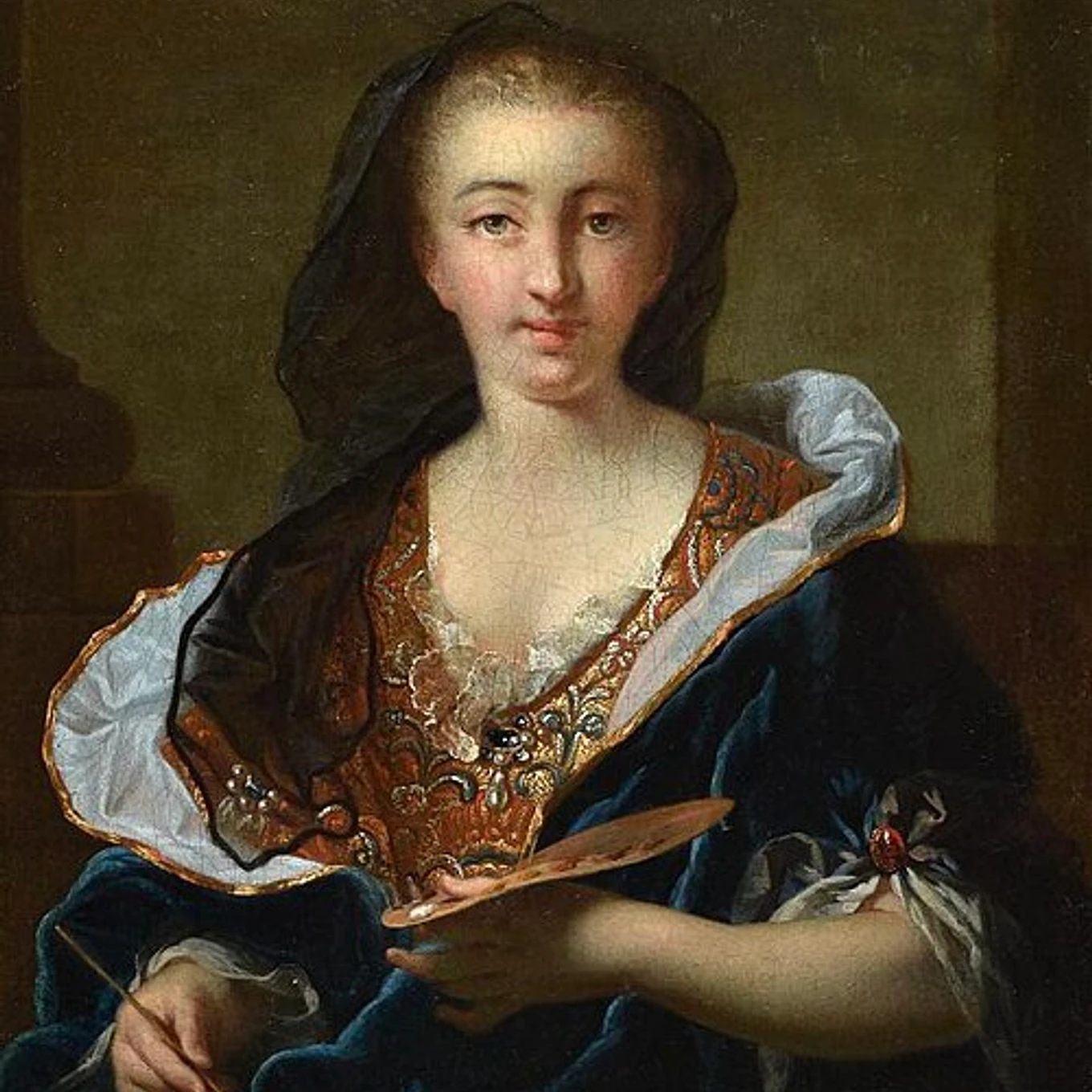 Presumed portrait or self portrait of a female painter