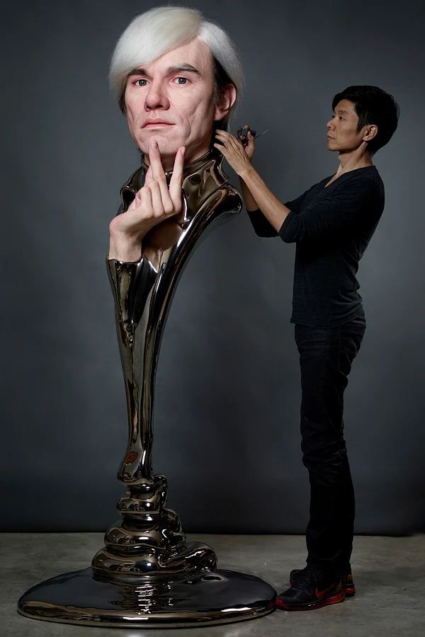 Kazu Hiro, Andy Wharhol, 2013 © Kazu Hiro // Photo : Gracieuseté de l'artiste et de l'Institute for Cultural Exchange, Tübingen