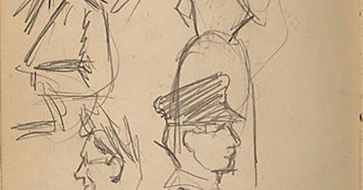 Portrait de femme et études de personnages | Musée national des beaux ...