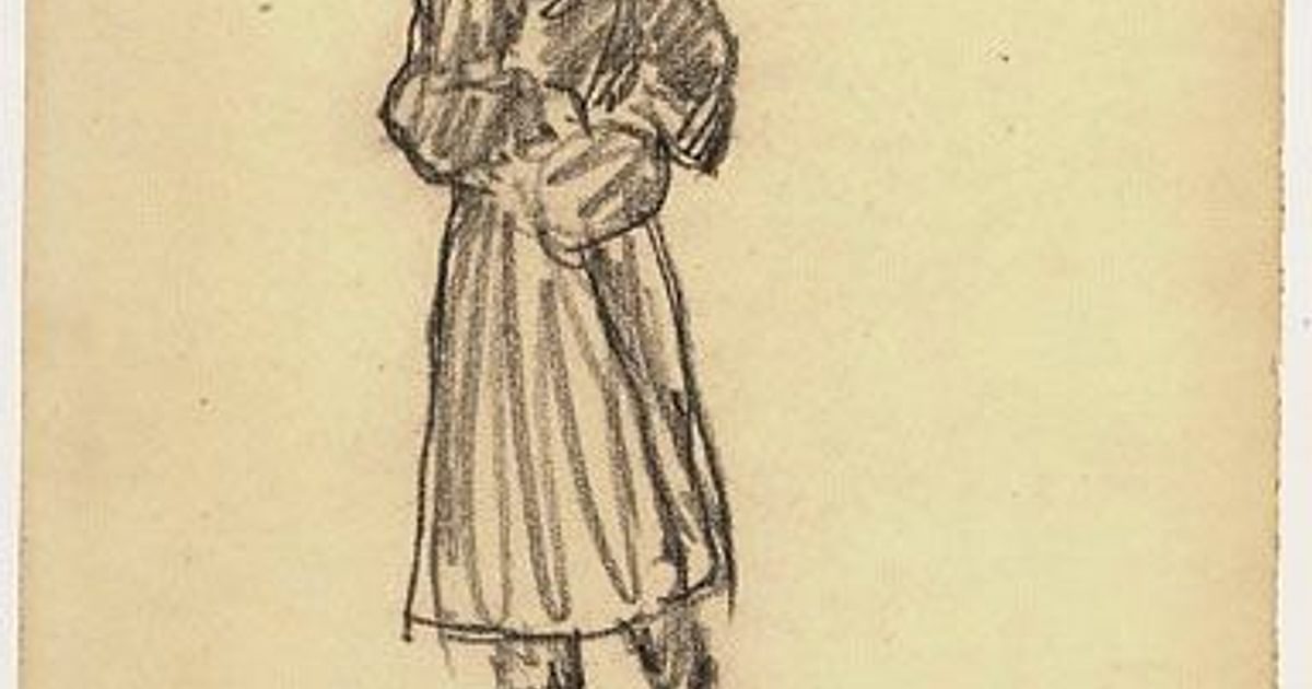 Édude d'un personnage féminin pour « Parc Lafontaine en hiver » | Musée ...