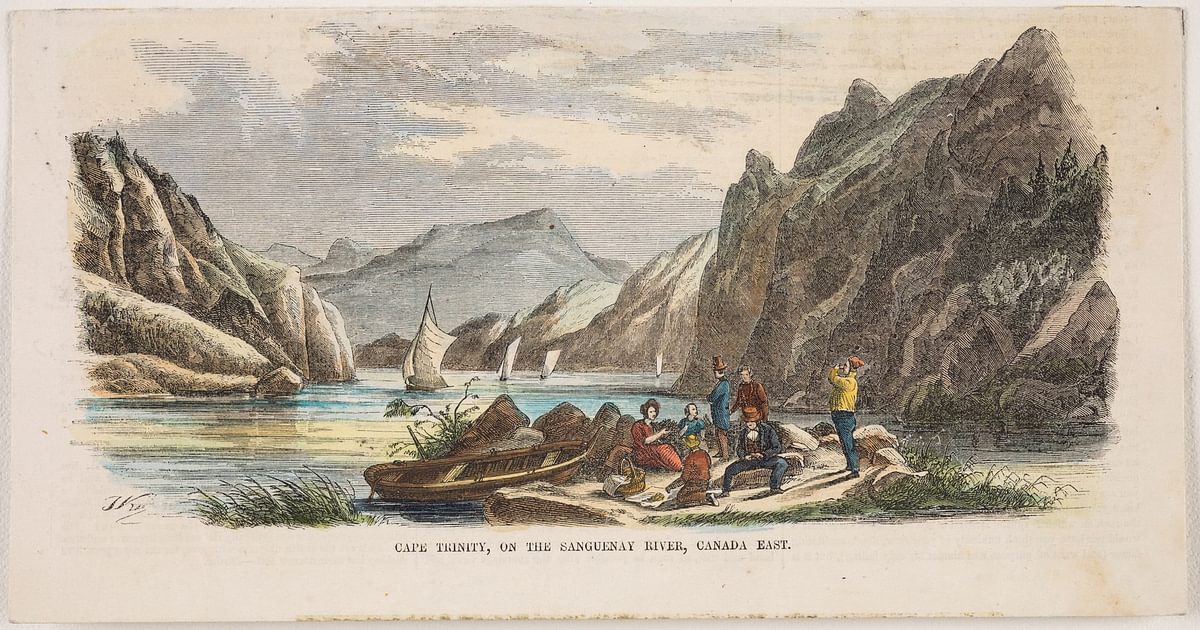 Le Cap Trinité, sur la rivière Saguenay, Bas-Canada, extrait du ...