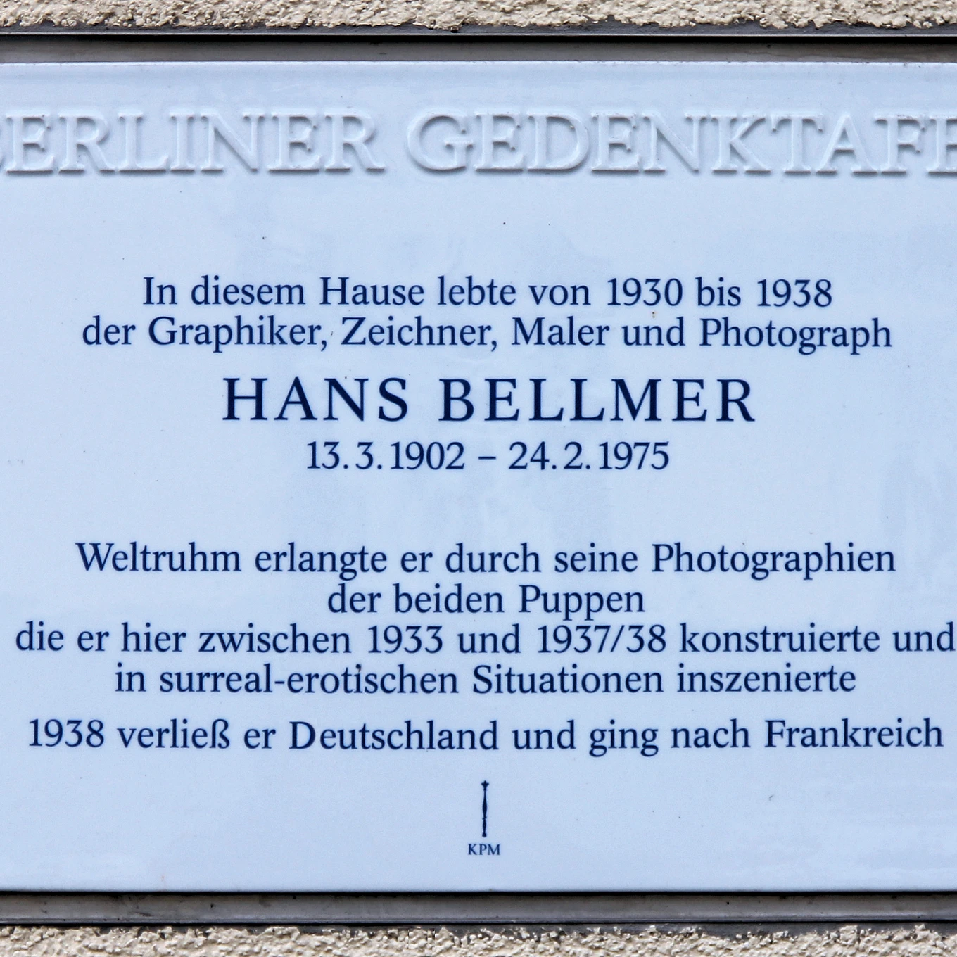 Gedenktafel20 Ehrenfelsstr208a2028 Karl2920 Hans20 Bellmer