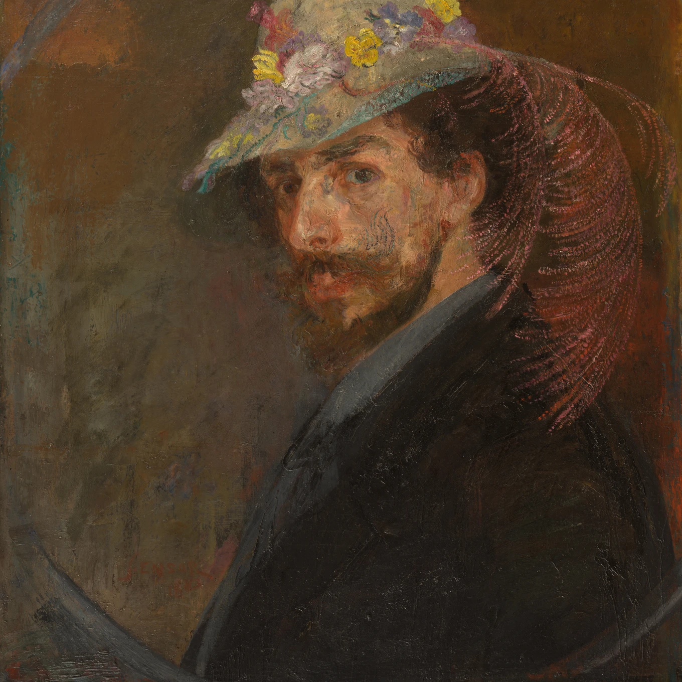 James20 Ensor20 20 Self portrait20with20flower20hat