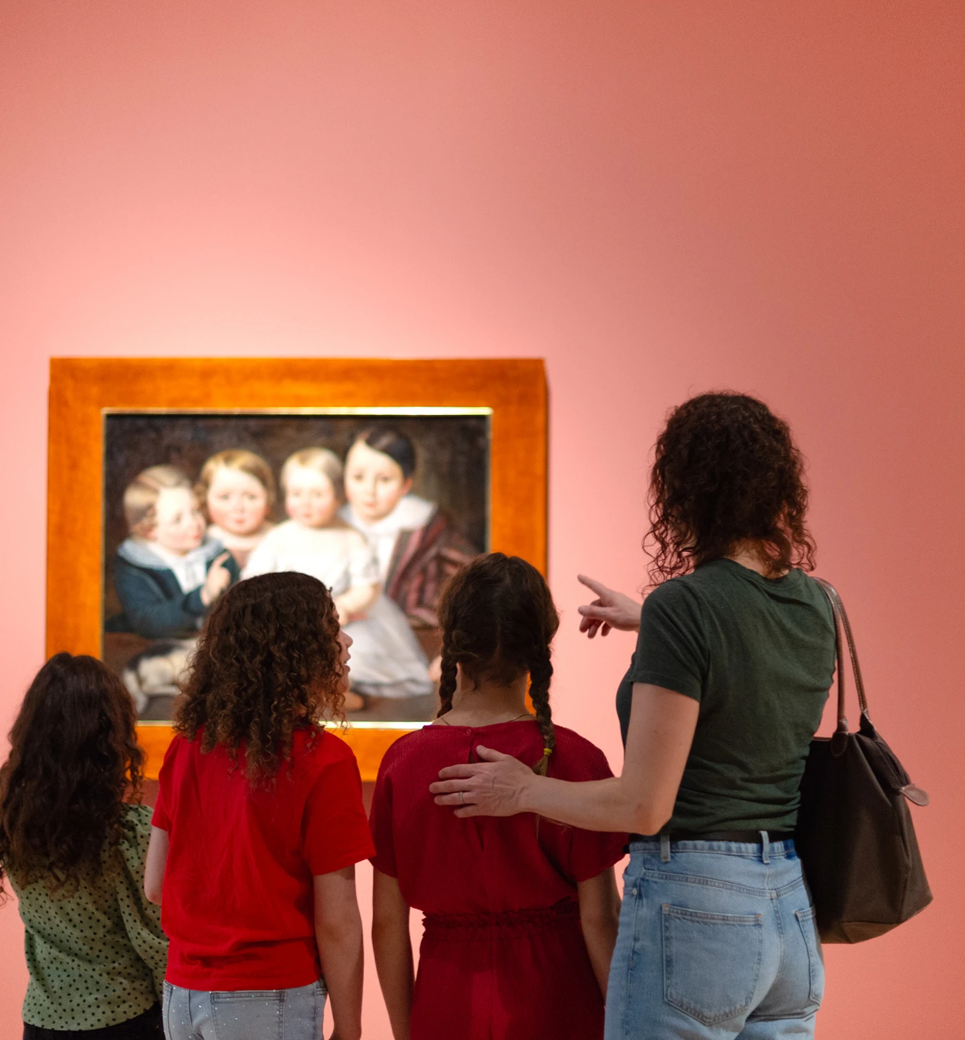 Theophile Hamel, Adolphe, Auguste, Eugène et Alphonse Hamel, neveux de l'artiste, 1847 (1967.05) // Photo : MNBAQ, Emmanuelle Letendre-Lévesque